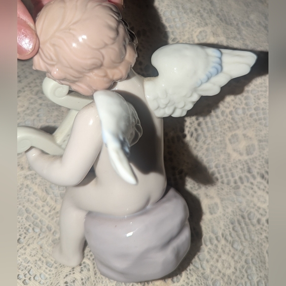 Lladro Cherub Angel Adagio with harp. 6628 - Picture 9 of 10